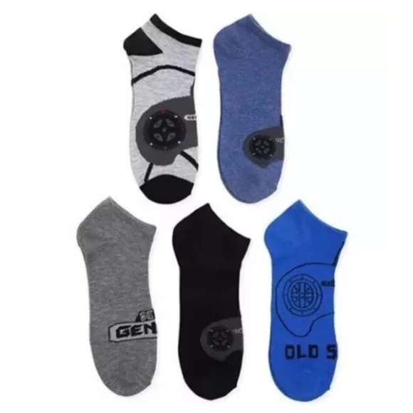 Sega Genesis No Show Socks 5 Pair Men 6.5-12 Multicolor w Controller Old School - Picture 2 of 11